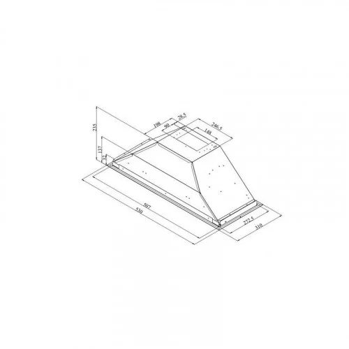 Вытяжка полновстраиваемая Indesit INAE 52FLS X 
