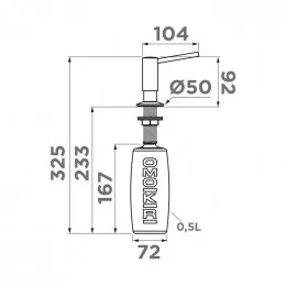 Дозатор OMOIKIRI OM-02-P-GR (4975036, Leningrad Grey)                                                                                                                                                                                                     