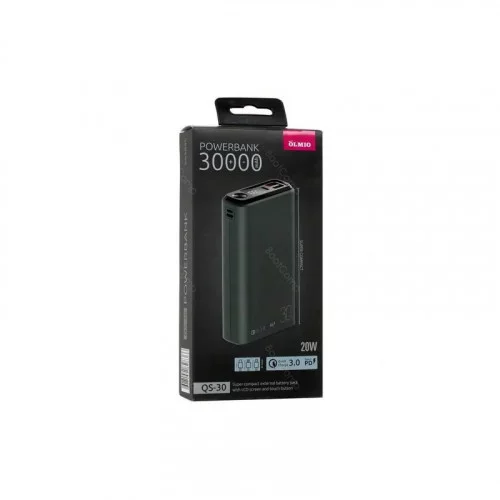 Портативная батарея OLMIO QL-30 30000mAh, серая 