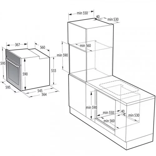 Духовой шкаф электрический GORENJE BOSX 6737E13BG 