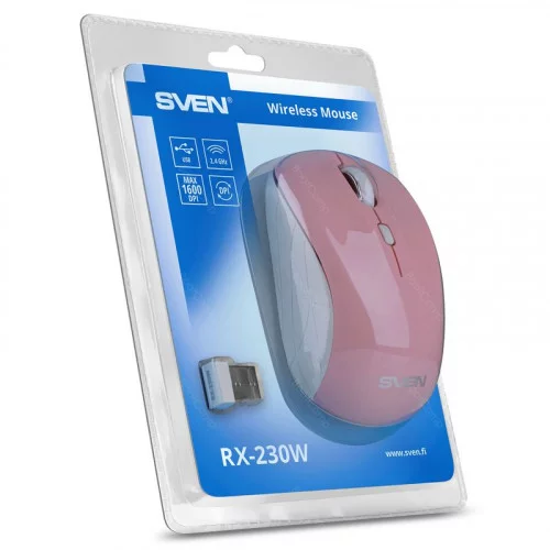 Беспроводная мышь SVEN RX-230W розовая (SV-017842) 
