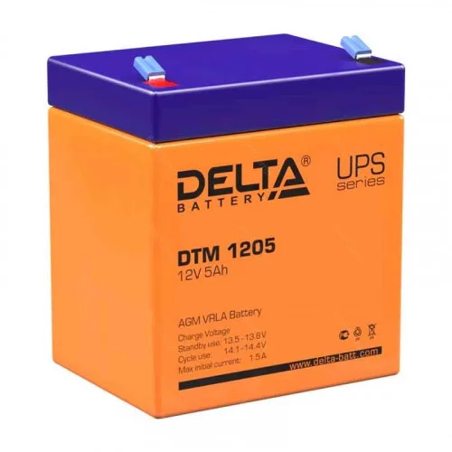 Батарея 12V/ 5,0Ah DELTA DTM 1205 клеммы F2 