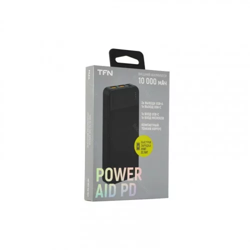 Портативная батарея TFN PowerAid PD 10000mAh черная (TFN-PB-288-BK) 