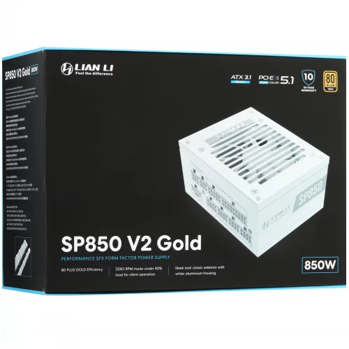 Блок питания LIAN LI SP850 V2 Gold [G9P.SP0850G.W000.RU] белый 