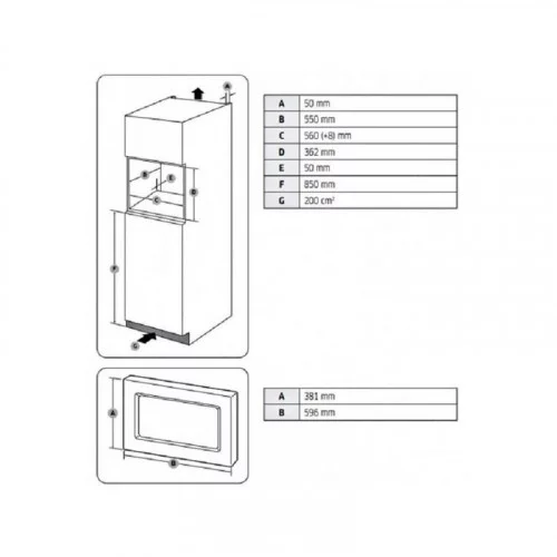 Микроволновая печь встраиваемая Samsung MG23A7318CK/E2 