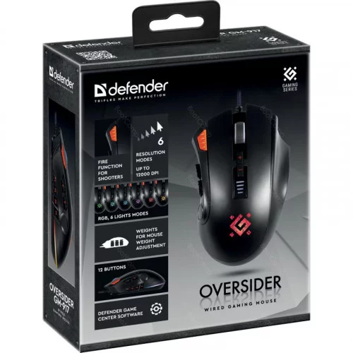 Мышь Defender OVERSIDER GM-917 черный (52917) 