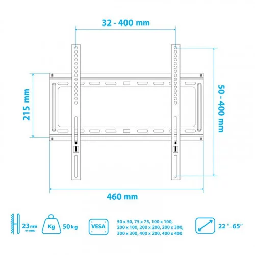 Крепление настенное для TV Kromax Ideal-3 
