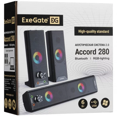 Колонки ExeGate Accord 280 черный 