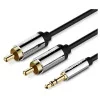 Кабель аудио Vention (3.5mm Jack M - 2RCA M) 1.5м. P550AC150-S черный 