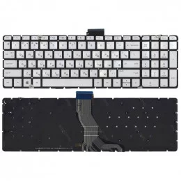 Клавиатура для HP Pavilion 15-ab 15-ab000 15-cb 15z-ab100 серебристая с подсветкой                                                                                                                                                                        