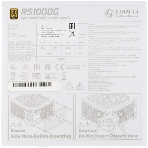 Блок питания LIAN LI RS GOLD 1000 [G9P.RS1000G.W000.RU] белый 