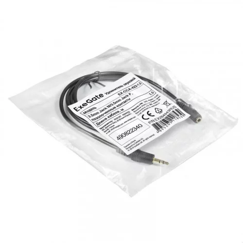 Удлинитель 3.5 mm jack - 3.5 mm jack ExeGate (EX-CCA-423-1.5) 1.5 метра EX284943RUS 