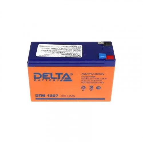 Батарея 12V/ 7,2Ah DELTA DTM 1207 клеммы F2 