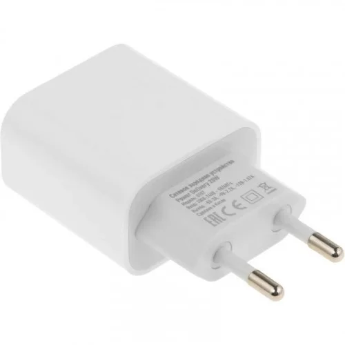 Сетевое зарядное устройство Borasco PD 20W Type-C 1м белое 