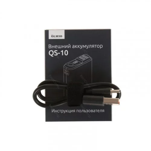 Портативная батарея OLMIO QS-10 10000мАч зеленая soft-touch 
