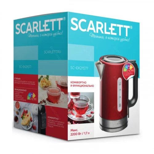 Чайник Scarlett SC-EK21S77 бордовый 