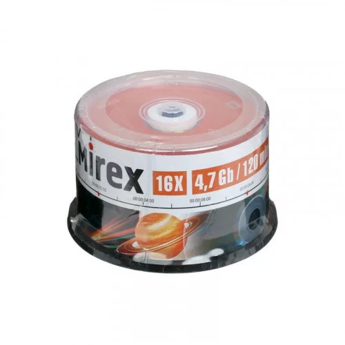 Матрица DVD+R 4.7Gb Mirex 16X Cake Box (50) (UL130013A1B) 
