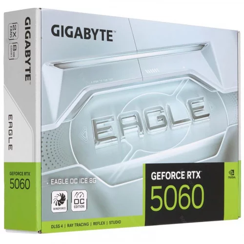 Видеокарта GIGABYTE GeForce RTX 5060 EAGLE ICE OC (GV-N5060EAGLEOC ICE-8GD) 