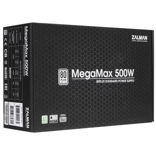 Блок питания ZALMAN MegaMax (TXll) 500W [ZM500-TXII] черный 