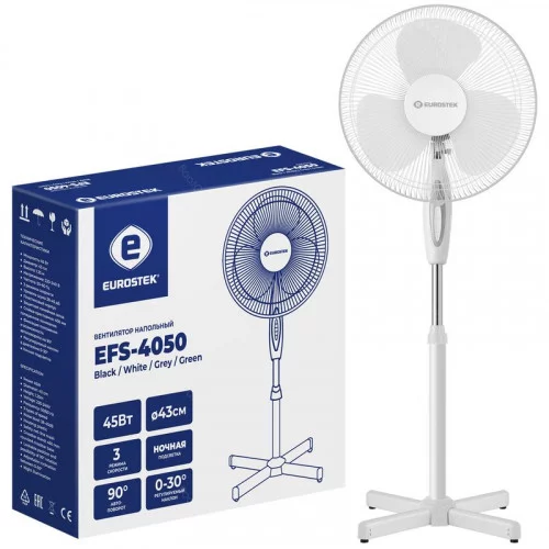 Вентилятор напольный Eurostek EFS-4050 Белый 