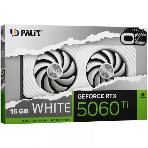 Видеокарта Palit GeForce RTX 5060 Ti White OC (NE7506TU19T1-GB2061M) 