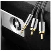 Кабель аудио Vention (3.5mm Jack M - 2RCA M) 1.5м. P550AC150-S черный 