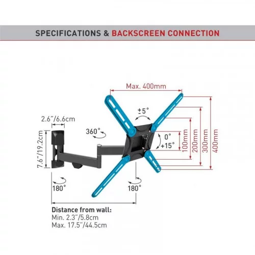 Крепление настенное для TV BARKAN 3420.B 29”-58” 