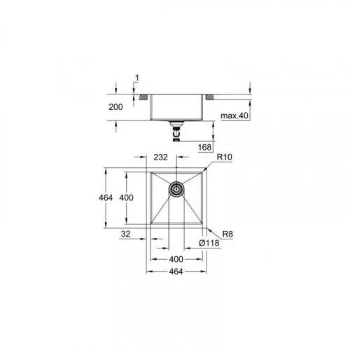 Кухонная мойка GROHE K700 45-S (31578SD1) 