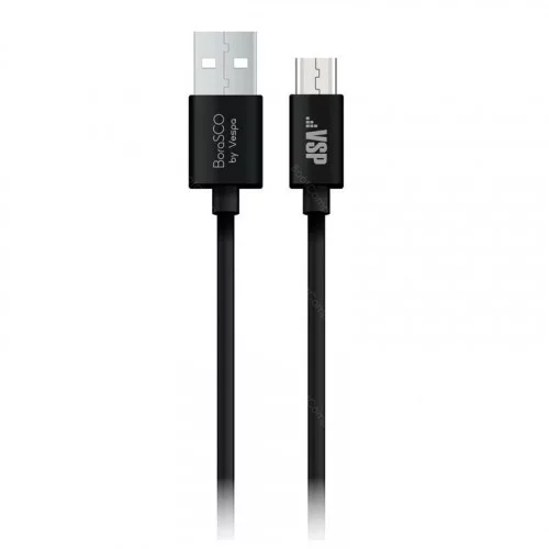 Кабель Borasco micro-USB - USB 1 метр черный 