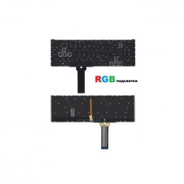 Клавиатура для Acer Nitro 5 AN515-54 черная с RGB подсветкой                                                                                                                                                                                              
