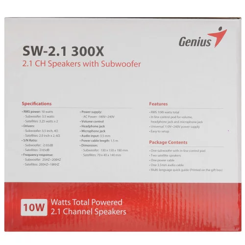Колонки Genius SW-2.1 300X черный 