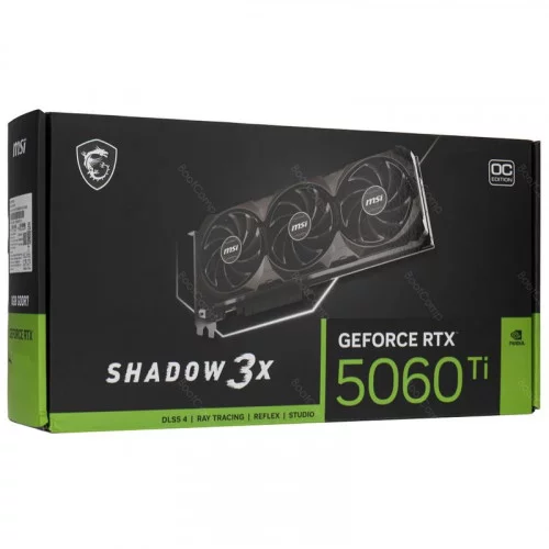 Видеокарта MSI GeForce RTX 5060 Ti SHADOW 3X OC CLASSIC (RTX 5060 Ti 8G SHADOW 3X OC CLASSIC) 