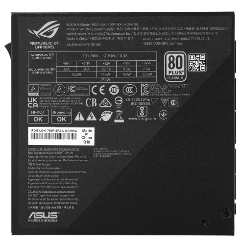 Блок питания ASUS ROG LOKI 750W Platinum [90YE00N4-B0NA00] серый, черный 