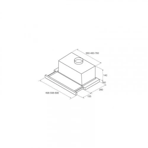 Вытяжка телескопическая JETAIR AURORA LX/GRX/F/60 PRF0045665C 