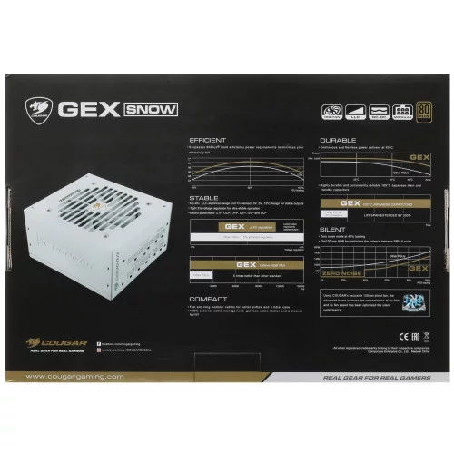 Блок питания Cougar GEX 750 SNOW [31GE075002R01] белый 