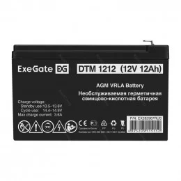 Батарея 12V/12Ah ExeGate DTM 1212 EX282967RUS                                                                                                                                                                                                             