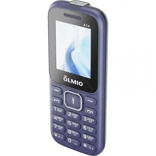 Телефон мобильный Olmio A14 синий 
