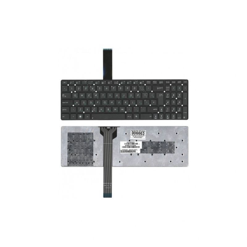 Клавиатура для ноутбука Asus K55 X501 K55XI черная без рамки (вертикальный Enter)
