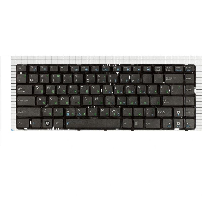 Клавиатура для ноутбука Asus UL30, K42, K43, X42, U41 чёрная с рамкой