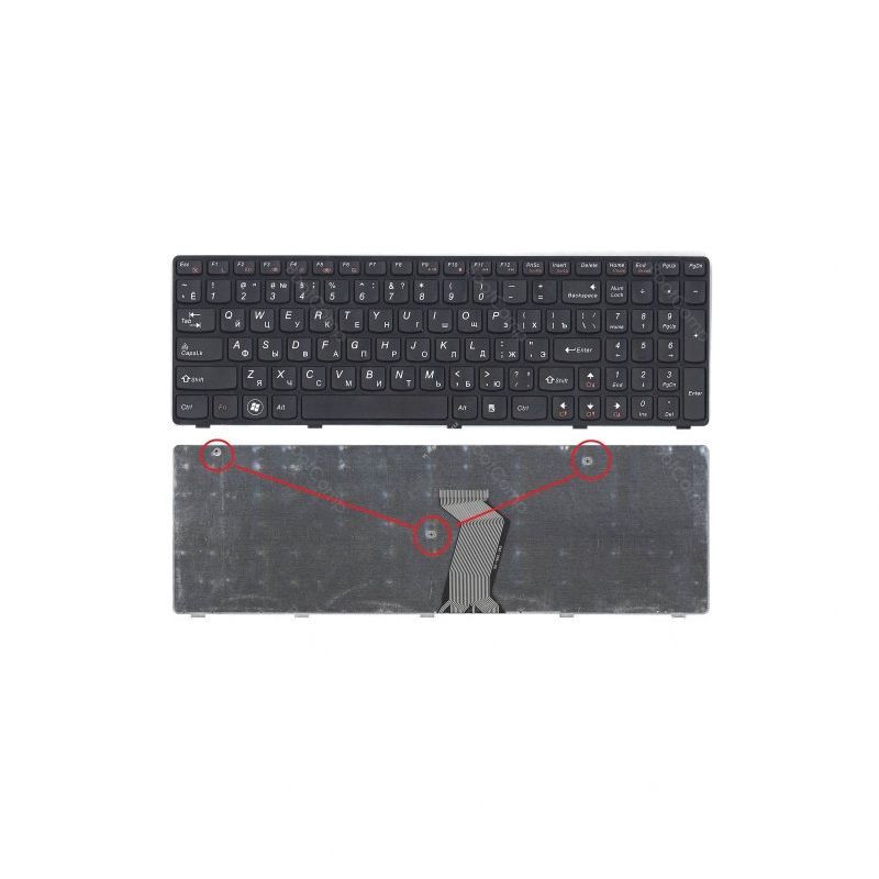 Клавиатура для ноутбука Lenovo Ideapad G580 G580A B580 B580A G585 G585A G780 Z580 Z580A Z585 Z585A Series Черная