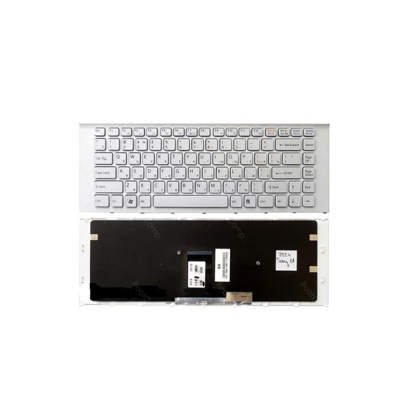 Клавиатура для ноутбука Sony Vaio VPC-EA белая c белой рамкой