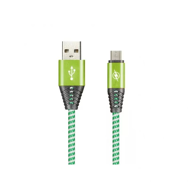 Кабель Smartbuy MicroUSB HEDGEHOG (iK-12HH green)/100 Зеленый