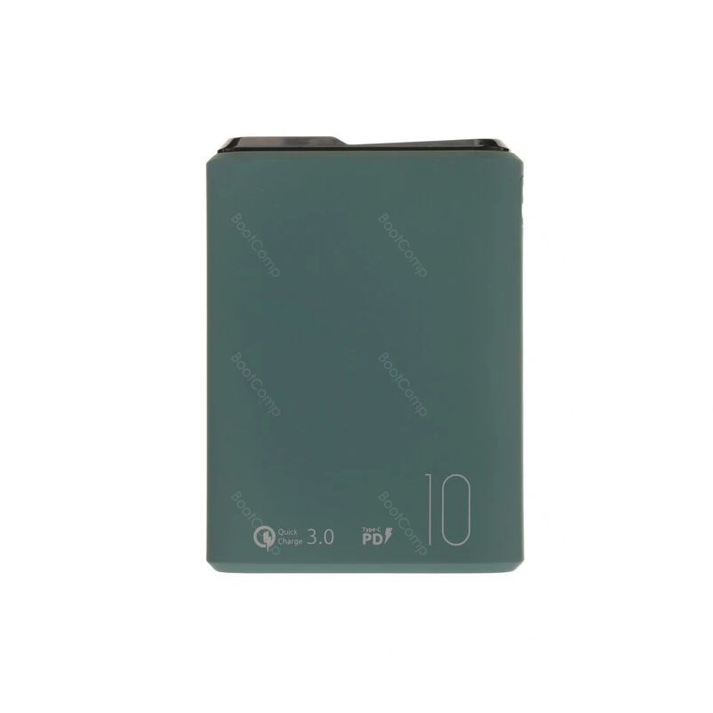 Портативная батарея OLMIO QS-10 10000мАч зеленая soft-touch