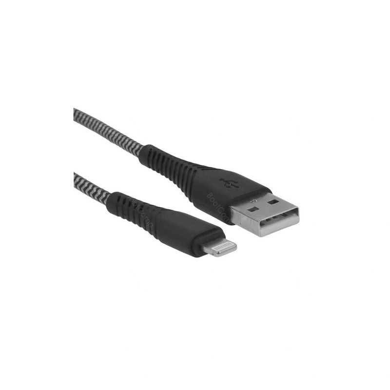 Кабель Borasco Fishbone Lightning - USB 1 метр серый (38508)