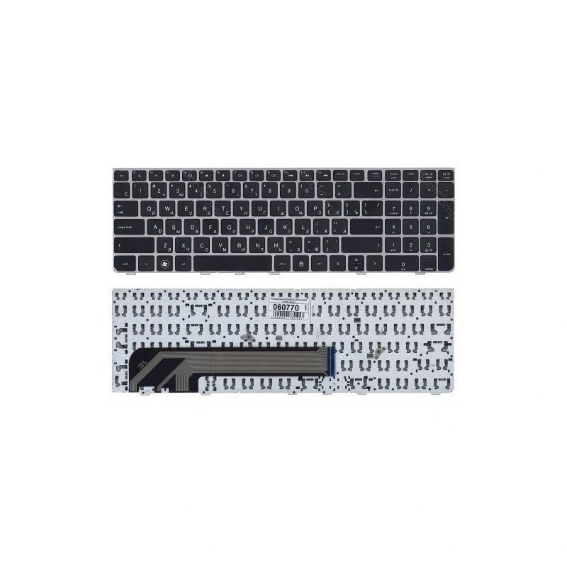 Клавиатура для ноутбука HP Probook 4535S 4530S 4730S черная c серой рамкой