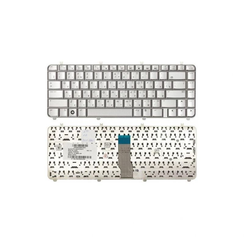 Клавиатура для HP Pavilion dv5-1000, dv5-1100 серебристая
