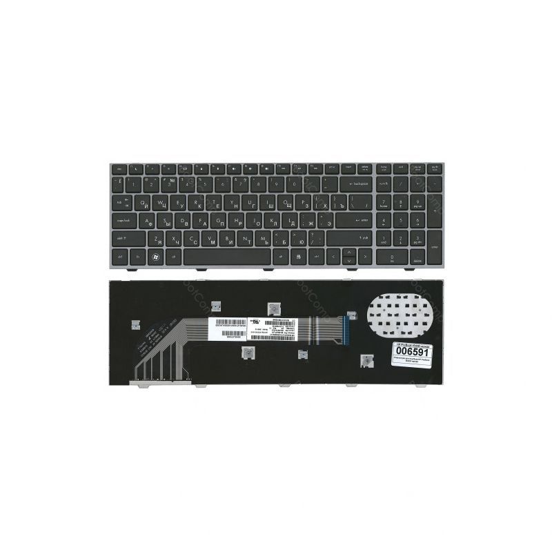 Клавиатура для HP Probook 4540s, 4545s черная с серой рамкой