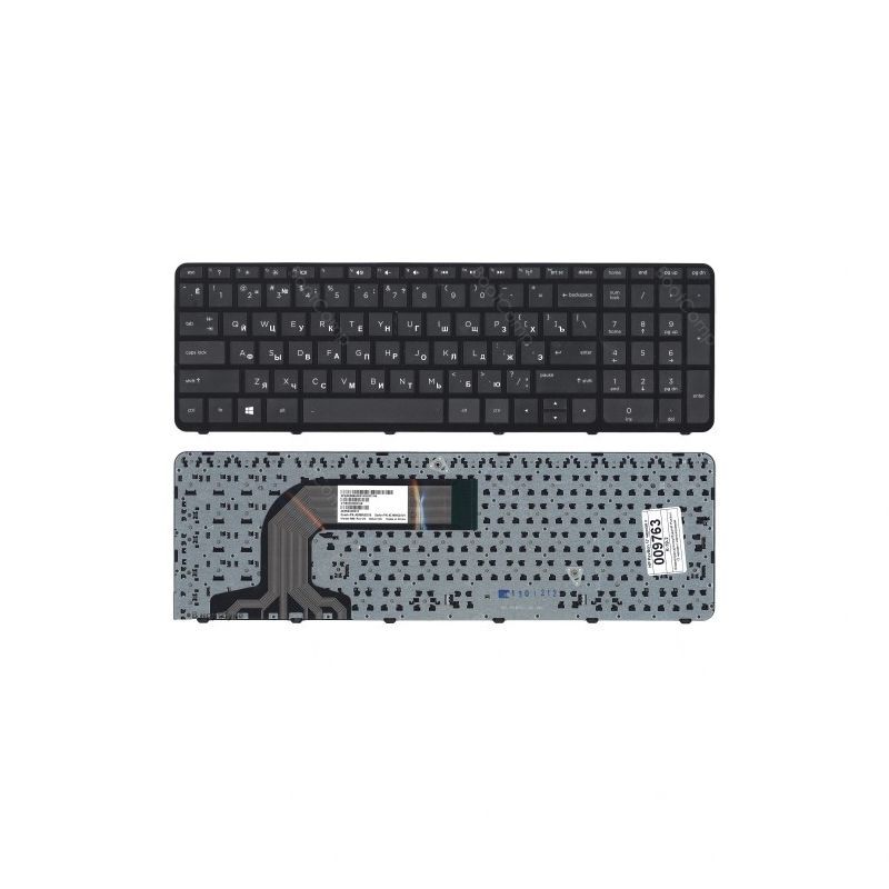 Клавиатура для HP Pavilion 17 17-E черная с черной рамкой