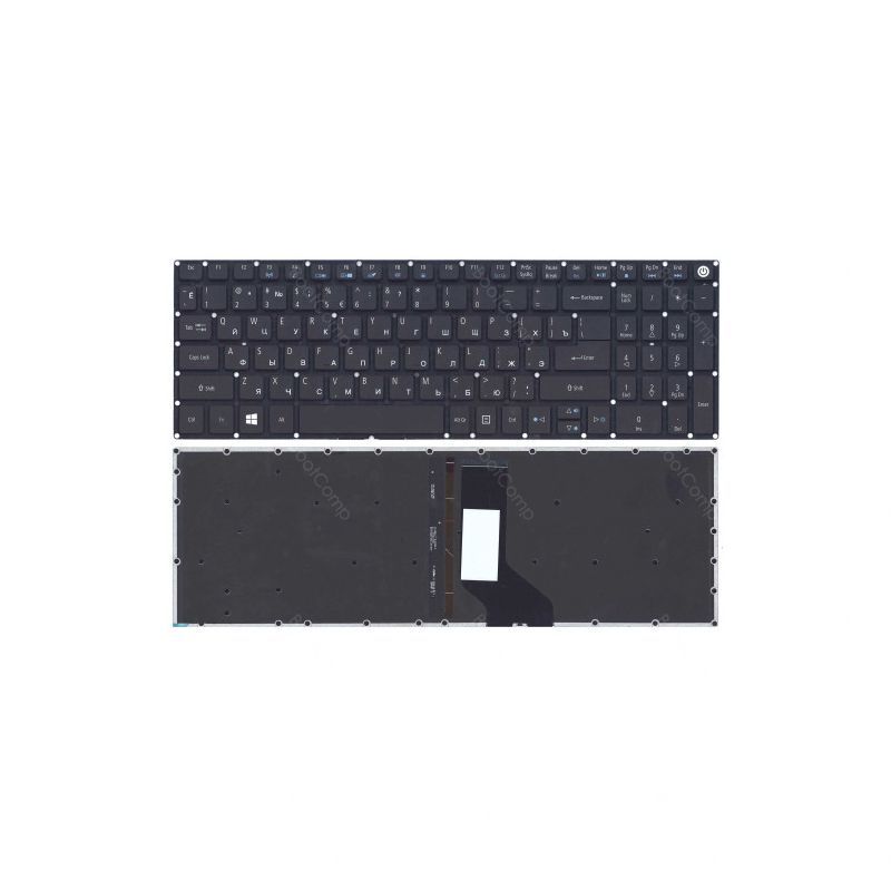 Клавиатура для Acer Aspire E5-522, E5-573, E5-722 черная с подсветкой