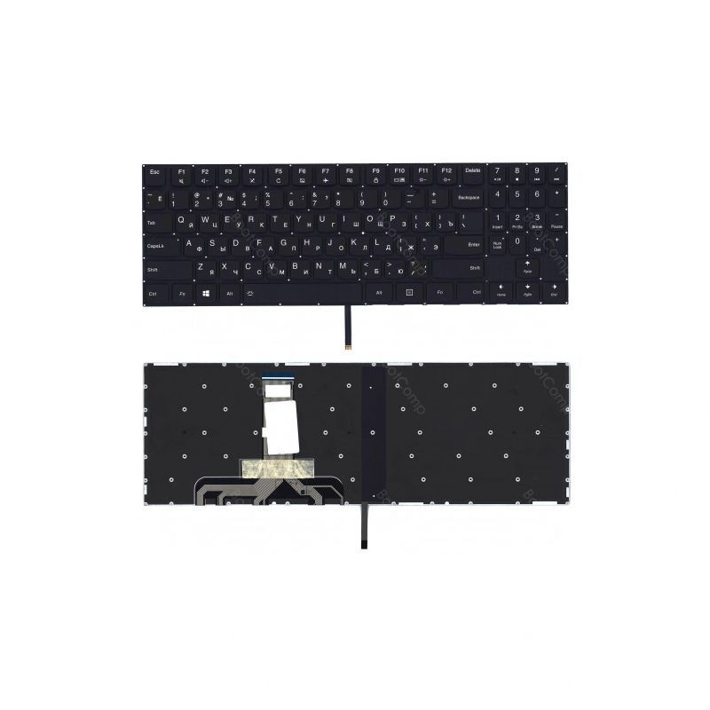 Клавиатура для Lenovo Legion Y520 Y520-15IKB черная без рамки, белая подсветка